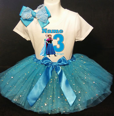 Frozen 3rd Birthday dress --With NAME-- party Tutu outfit