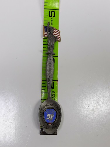 Universal Studios Statue of Liberty Centennial Celebration Pewter Enamel Spoon - Picture 3 of 3