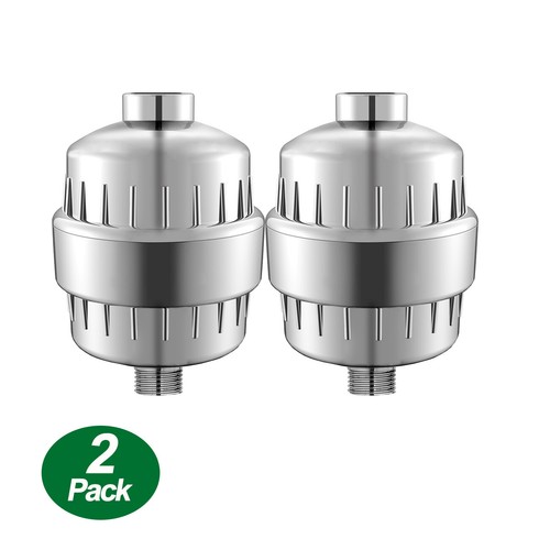 Filtro de cabezal de ducha de 20 etapas para agua dura con 4 cartuchos de filtro reemplazables - Imagen 2 de 14