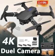 Drohne 4K HD Dual Kamera FPV RC Quadcopter Faltbar Drohne Kinder Geschenk 3 Akku