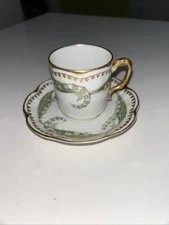 Haviland French Limoges Lily of the Valley Demi Tasse & Saucer
