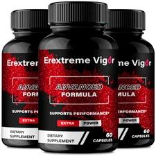 (3 Pack) Erextreme Vigor Men Capsules, ErextremeVigor Male Performance Pills