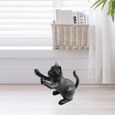 Decorative Cat Bookend Heavy Duty Unique Figurine Non Slip Metal for Library