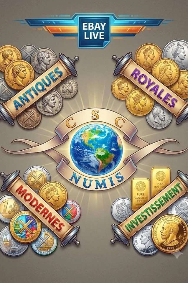 Vente numismatique : voyage à travers les époques et le monde