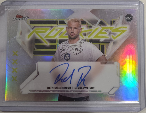 Topps Finest UFC Reinier de Ridder Rookie Autograph Refractor #FRA-RR MMA Card