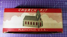original boxed Plasticville USA CHURCH KIT CC-9, some glue