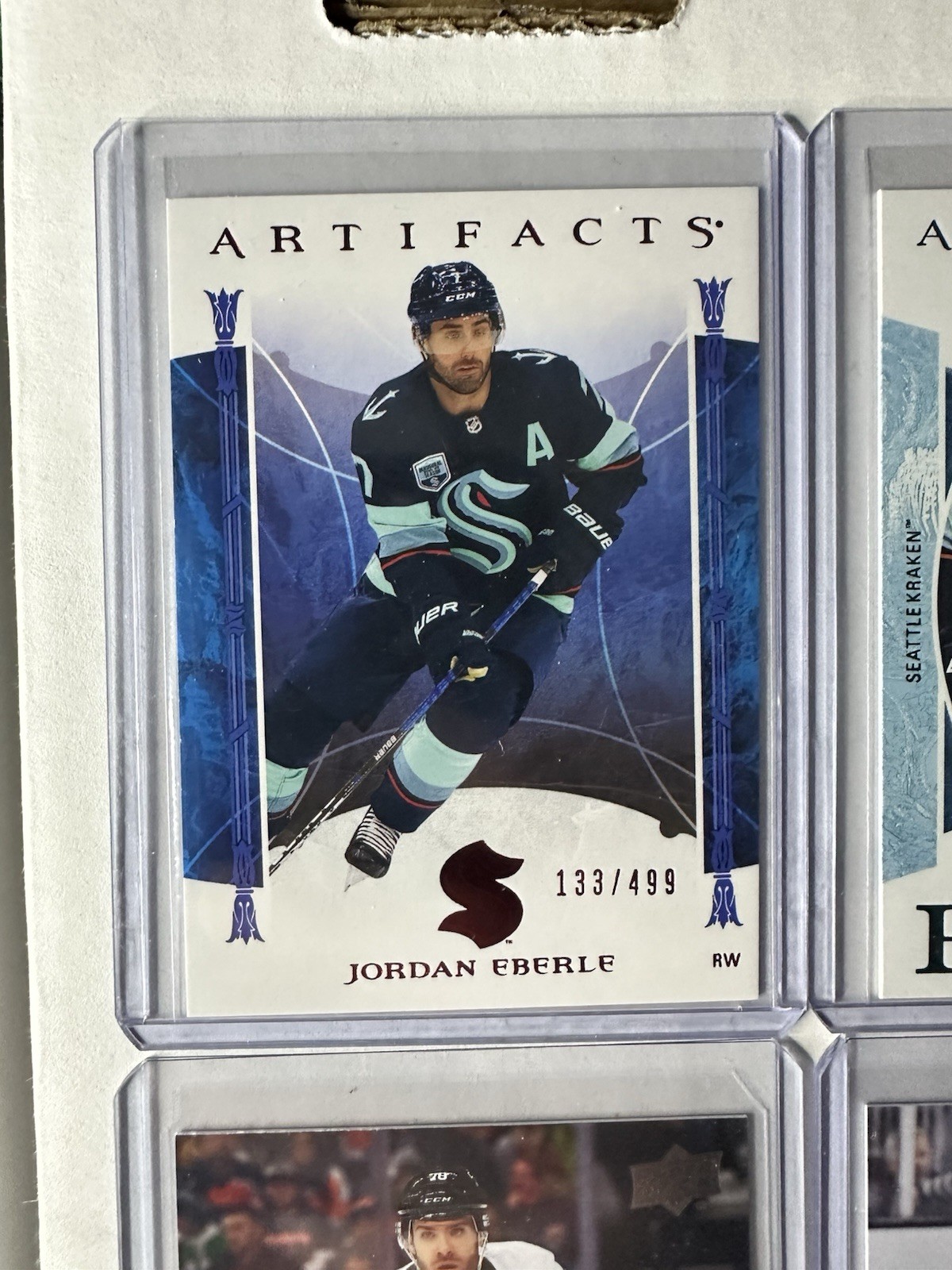 2022-23 Upper Deck Artifacts Ruby #9 Jordan Eberle /499 Seattle Kraken
