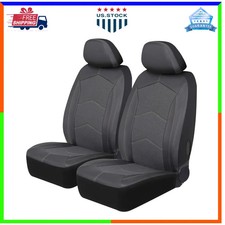 Auto Drive 2 Piece Universal Fit Truck Seat Covers Polyester Black 2202SC10-1