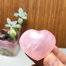 Wholesale Polished Pink crystal Heart Specimen Healing 42-36-23mm A2838