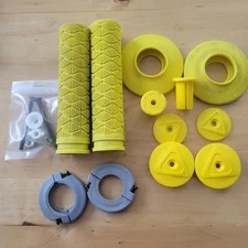 old School NOS  &  used  Ame Fini yellow bmx bike grips