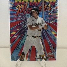 2025 Topps Chrome Update Power Players Nick Kurtz Athletics Rookie Insert #PP-30