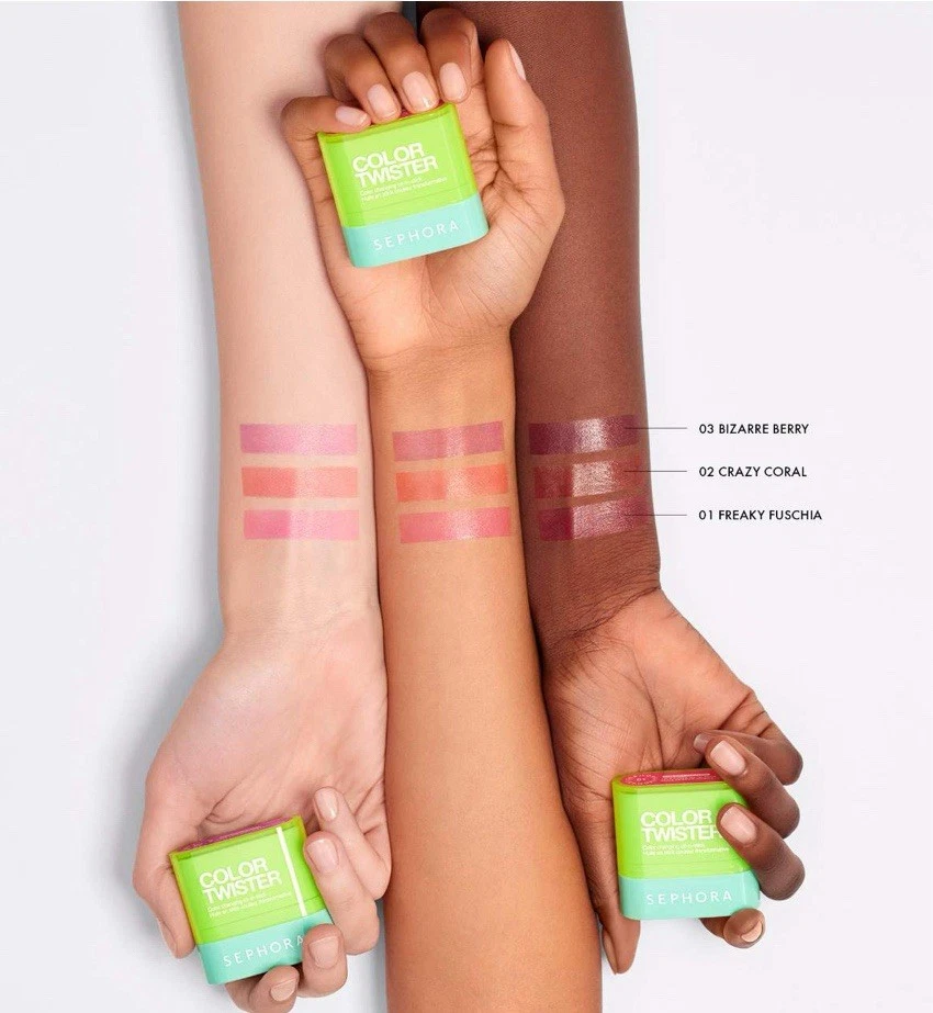 Aceite en barra Sephora Color Twister que cambia de color para labios y mejillas *Baya extraña Foto 4 de 4