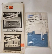 (3) Pikestuff HO 2-Story Building, Trucker Motel, Diamond Tool & Engineering
