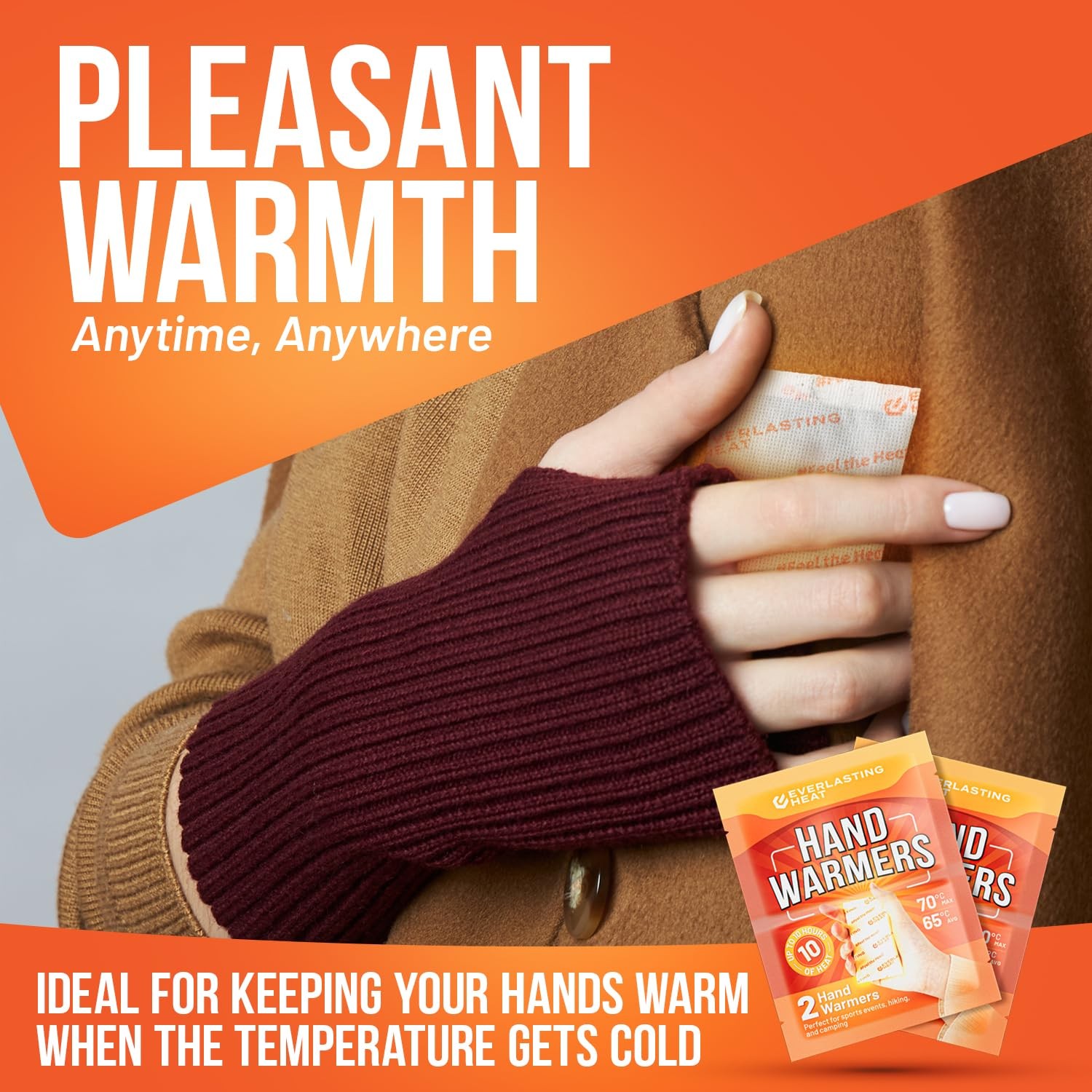 Hand Warmers 20 Pairs (40 Warmers) - Up to 10 Hours of Long Lasting Warmth an...