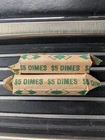 2 rolls of 50 SILVER dimes ($10 face total) circulated