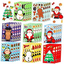DIY DIY Santa Snowman Face Decor - Christmas Stickers - Make Your Own