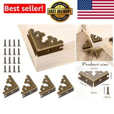 Versatile Antique Bronze Corner Protectors for Jewelry Boxes  Furniture - 4 PCS