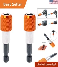 2-Pack Magnetic Quick Change Bit Holder 1/4" Hex Shank Tool Extension Set