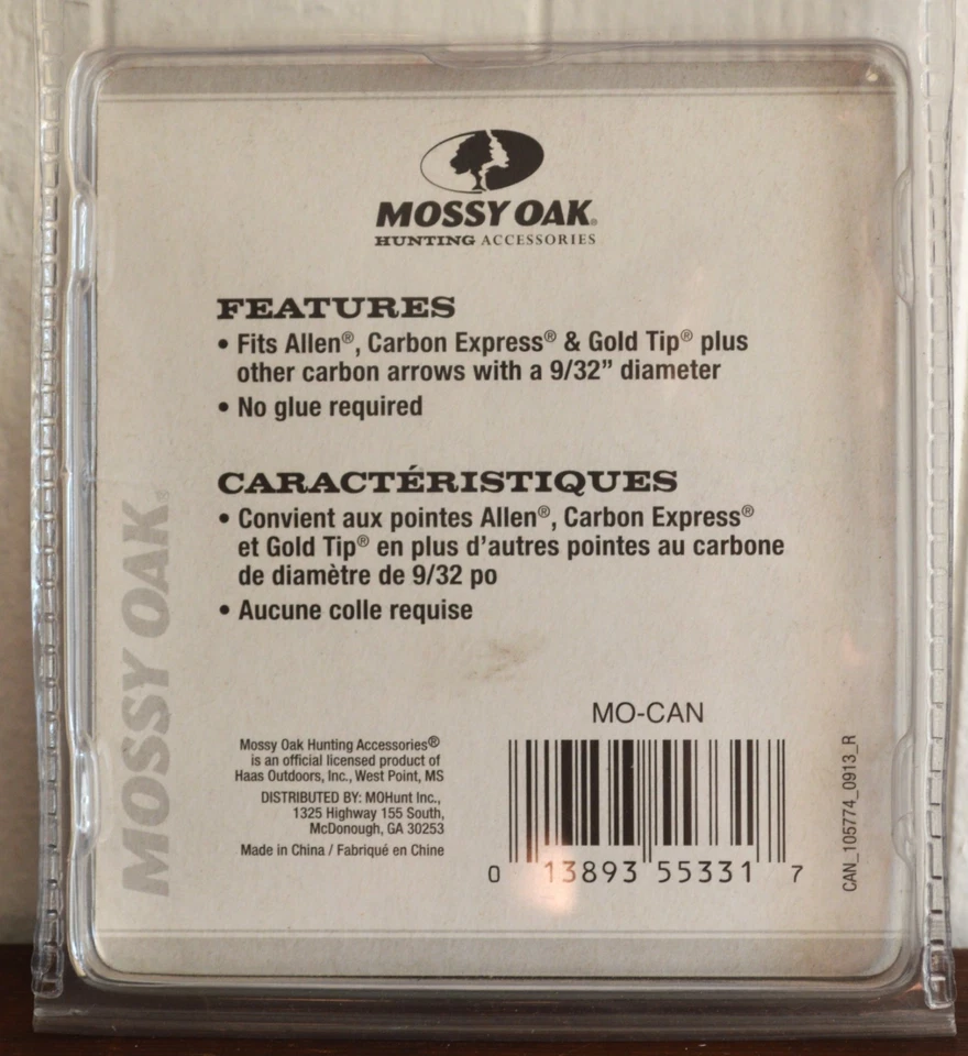 Levas de flecha de carbono Mossy Oak nuevas en paquete Foto 4 de 4