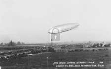 US Navy Blimp Dirigible Macon Landing Mountain View California CA - Reprint