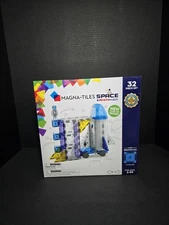  Space 32-Piece Magnetic Construction Set, The Original Magnetic Building Brand 