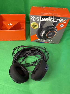 SteelSeries Arctis Nova 3 Over Ear Gaming Headset - Black - Open As Is