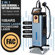 2IN1 Diode Pico Laser Ice Cooling Hair Reduction Pigment Removal Beauty Device