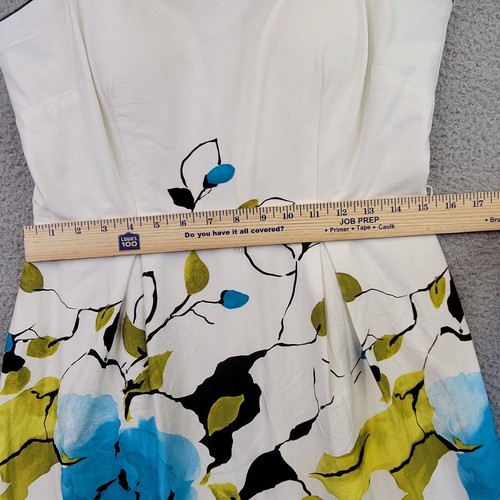 Wedding Guest Dress Womens 10 Blue Floral Classic Preppy Coastal Party Style - Picture 5 of 19