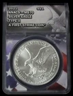 2021 MS-70 FIRST STRIKE TYPE 2 ANACS SILVER EAGLE - FLAG & EAGLE LABEL