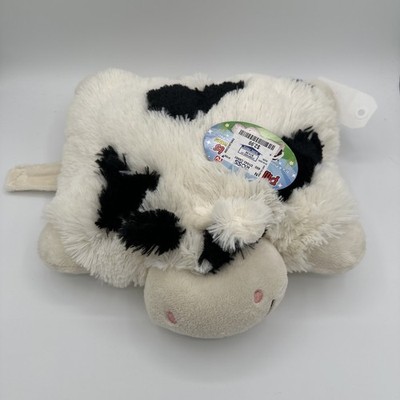 Rare Pillow Pets PEE-WEES Black & White Cozy Cow Retired Stuffed Plush Toy NWT