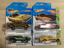 Hot wheels x4 rare vintage 1960s American muscle cars Ford Mustangs new on cards