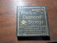 1960s Black Diamond Mandolin Strings box and packets Vintage Collectible