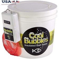 Insulated Aerated Bait Bucket Combo W/ Aerator Pump Fresh Saltwater Fishing New