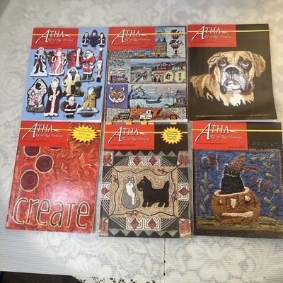 Lot of 6 - ATHA Art of Rug Hooking Magazine 2015 And 2016