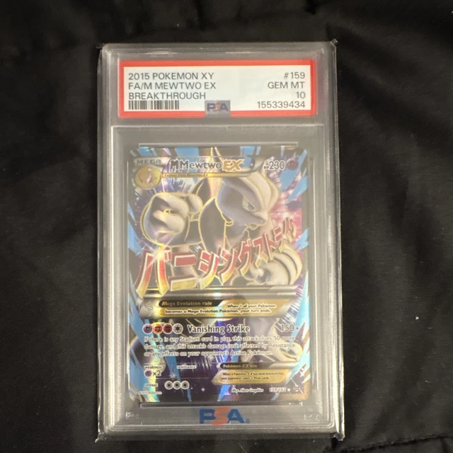 2015 BREAKthrough M Mewtwo EX 159/162 Full Art Holo PSA 10