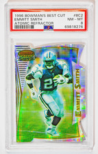 1996 Bowman's Best Cut #BC2 Emmitt Smith Atomic Refractor PSA 8 NM-MT Cowboys