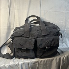 Kipling Nylon Baby Large Diaper Bag Black Travel Commuter Carry-All