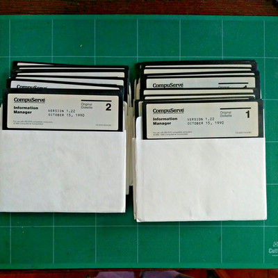 20x 5 1/4 Disketten gebraucht (CompuServe Information Manager)