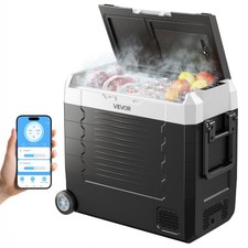 VEVOR Kompressor Kühlbox Autokühlschrank 55L mit Rädern Doppelzonen Camping