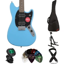 Squier Sonic Mustang HH Solidbody Electric Guitar Essentials Bundle - California