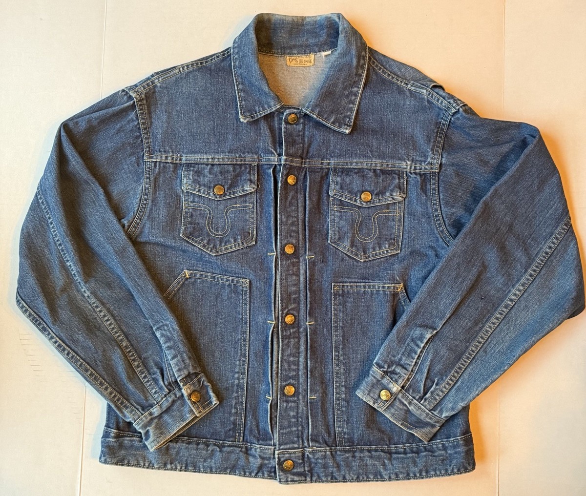 BIG SMITH Buckaroo 50s 60s Denim Jacket Size 46 XL Western Style