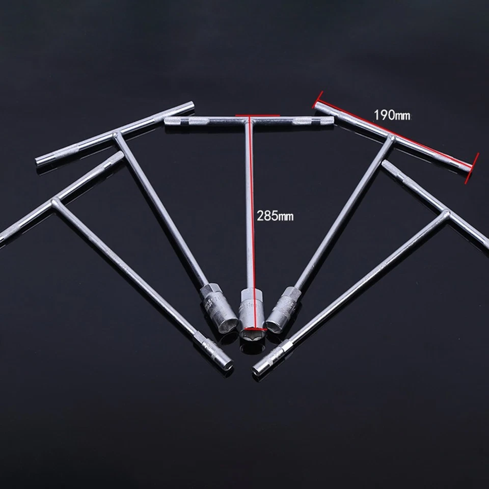 Hexagon Socket Wrench T Handle Set 5 Sizes 8 10 12 13 14mm for Bike Maintenance - Image 3 of 4