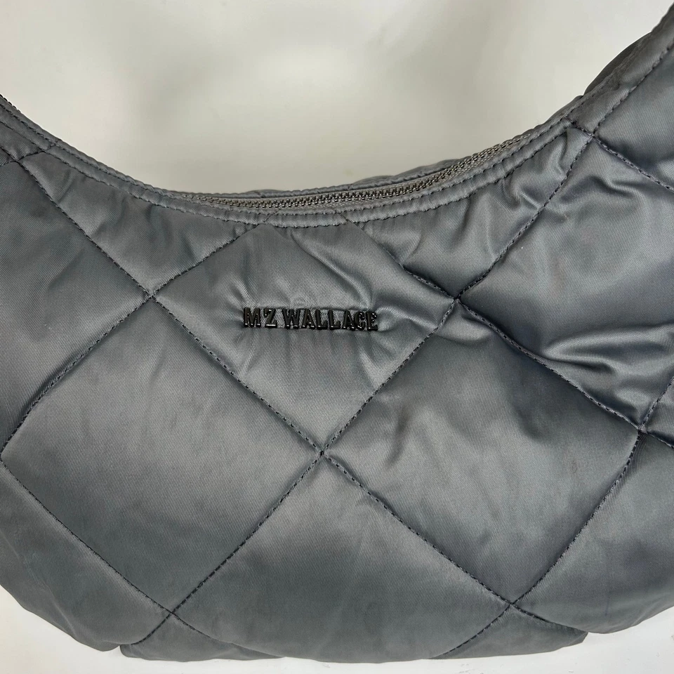 MZ Wallace Madison Quilted Shoulder Bag Gray - Image 3 of 4