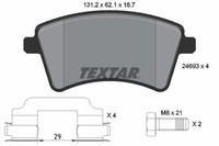 Textar Bremsbelagsatz Scheibenbremse Q+ 2469301 FüR Renault Mercedes Kangoo KW0