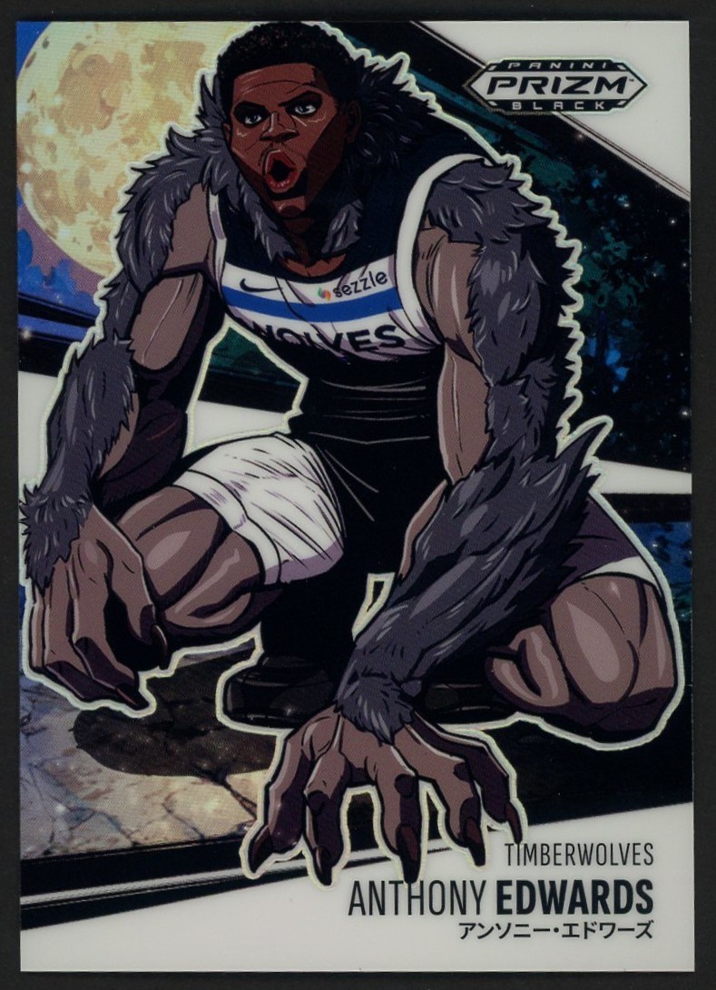 2024-25 Panini Prizm Black MANGA #6 Anthony Edwards Timberwolves SSP CASE HIT