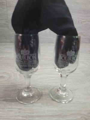 2 Etched Heaven Hill Distillery Heritage Center Bourbon Tasting Nosing Glasses