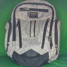 Eddie Bauer Gray Baby First Adventure Backpack Diaper Bag Waterproof Insulated