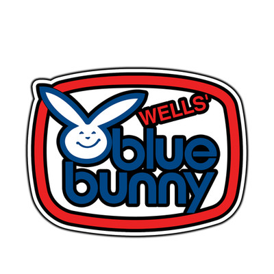 Wells' Blue Bunny Logo #1 Sticker Waterproof Vinyl Decal Die-Cut Laptop Car