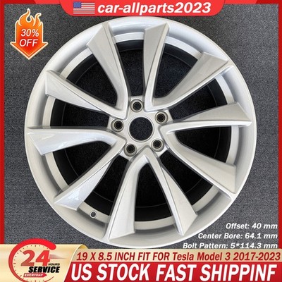 19 Inch Replacement Wheel for Tesla Model 3 2017-2023 Silver Alloy Rim| OE Style