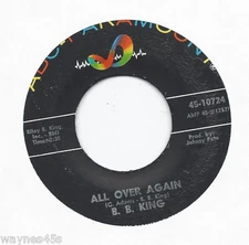 BB B.B. KING * 45 * All Over Again / Things * 1965 * USA ORIGINAL *ABC PARAMOUNT